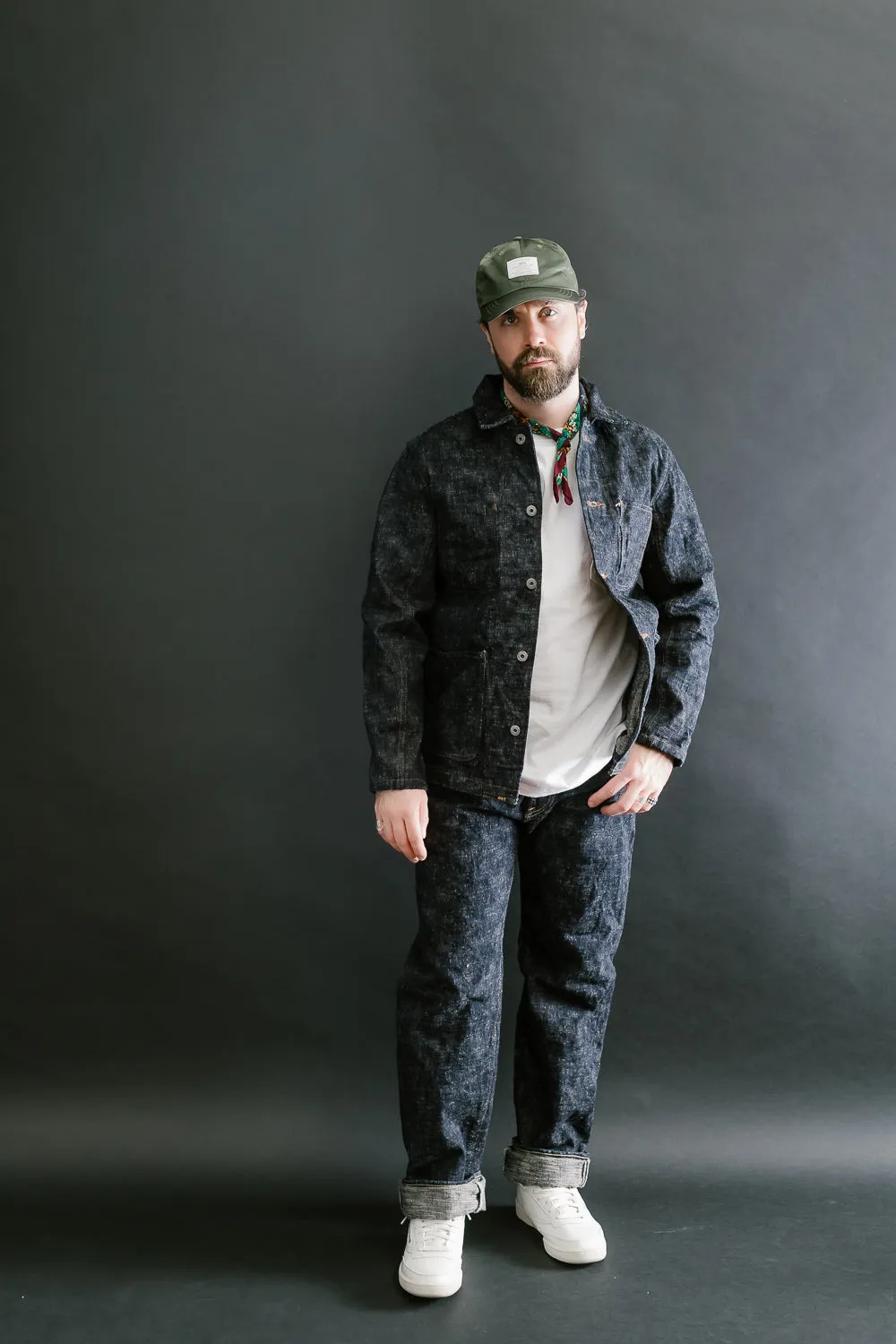 03502-KA - 17oz "Kasuri" Slub Selvedge - Coverall Jacket