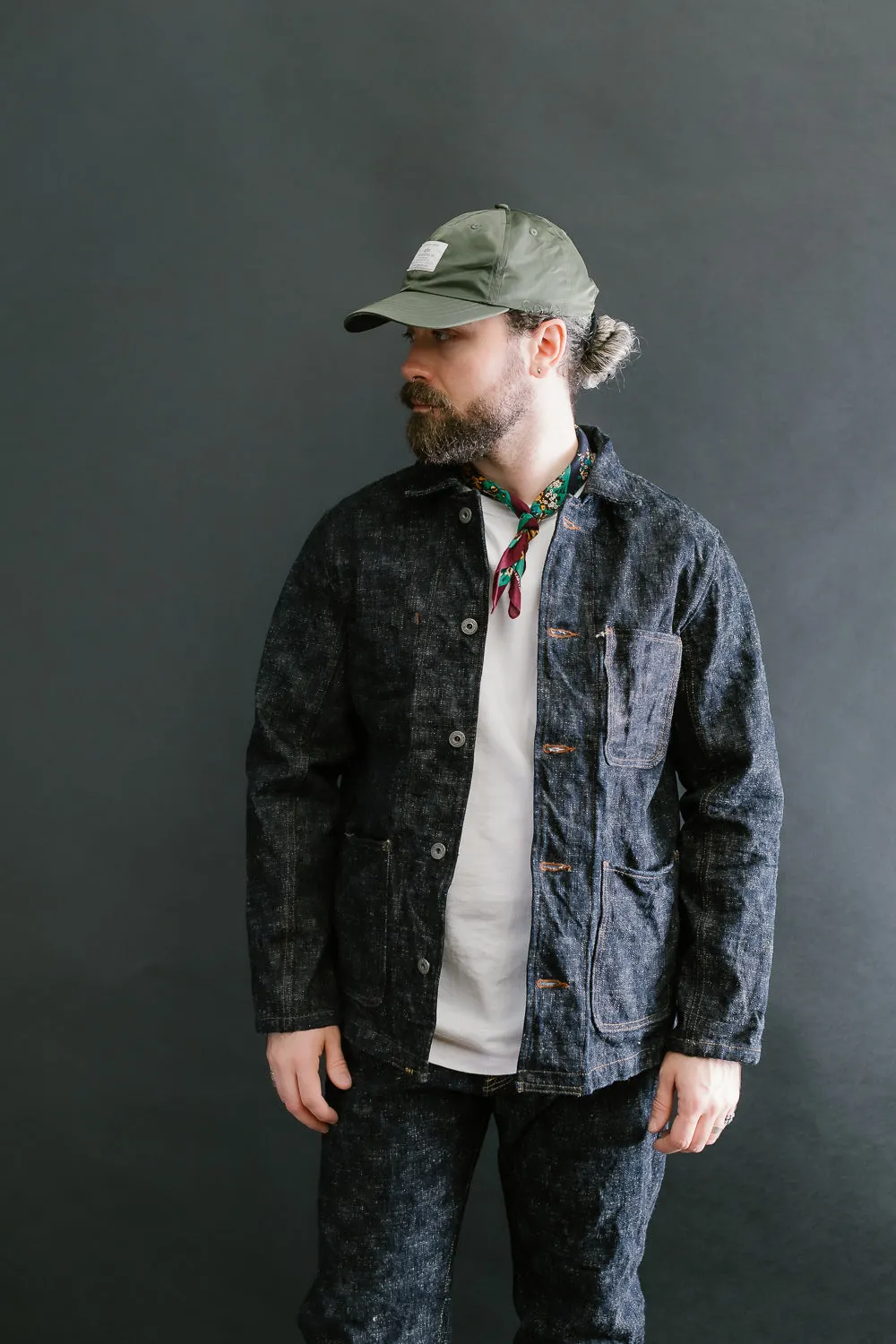 03502-KA - 17oz "Kasuri" Slub Selvedge - Coverall Jacket