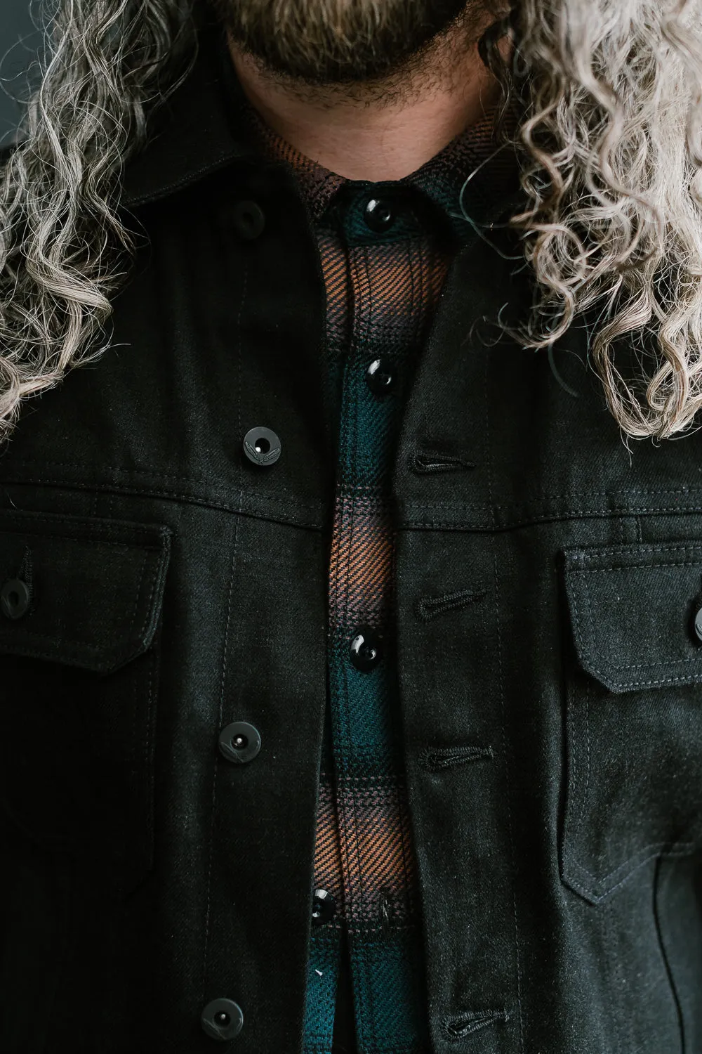 15oz Proprietary Selvedge Lined Cruiser Jacket - Stealth