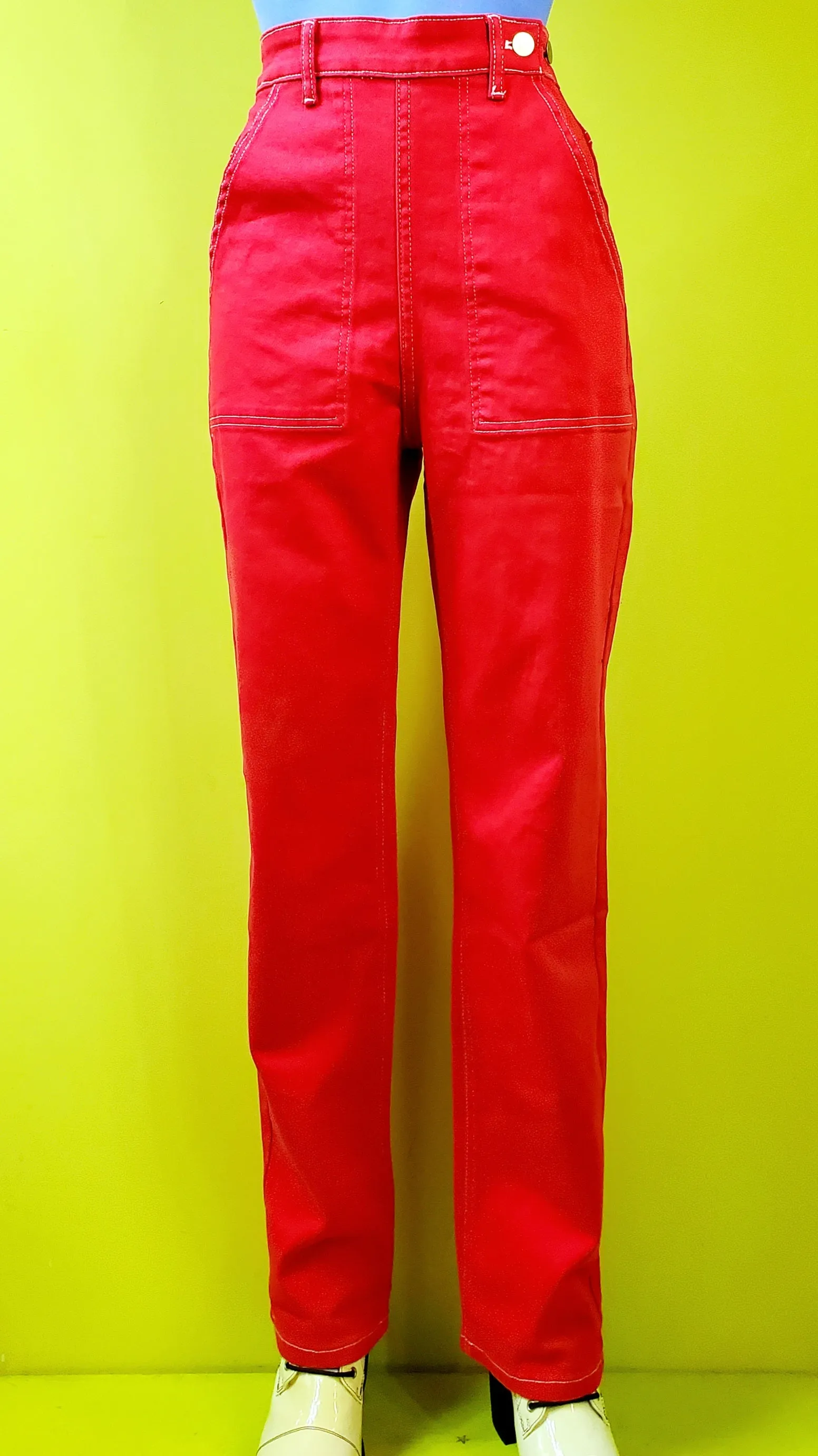 1950s Reproduction Jeans in Red by Astro Bettie