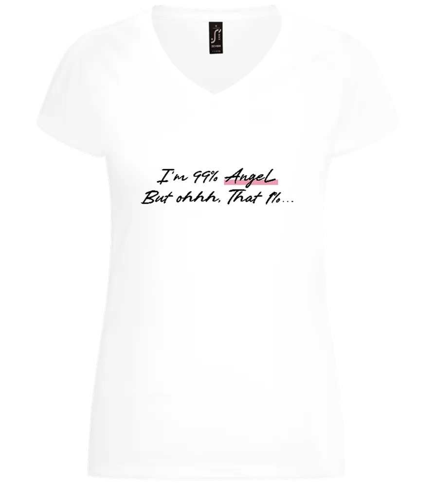 99% Angel Design - Basic women's v-neck t-shirt