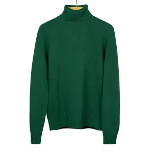 AAmintore turtleneck sweater in pine green fine gauge wool mix  (restock)