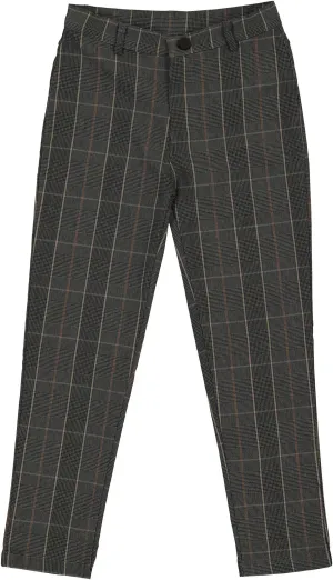 Analogie Printed Pants Grey Plaid