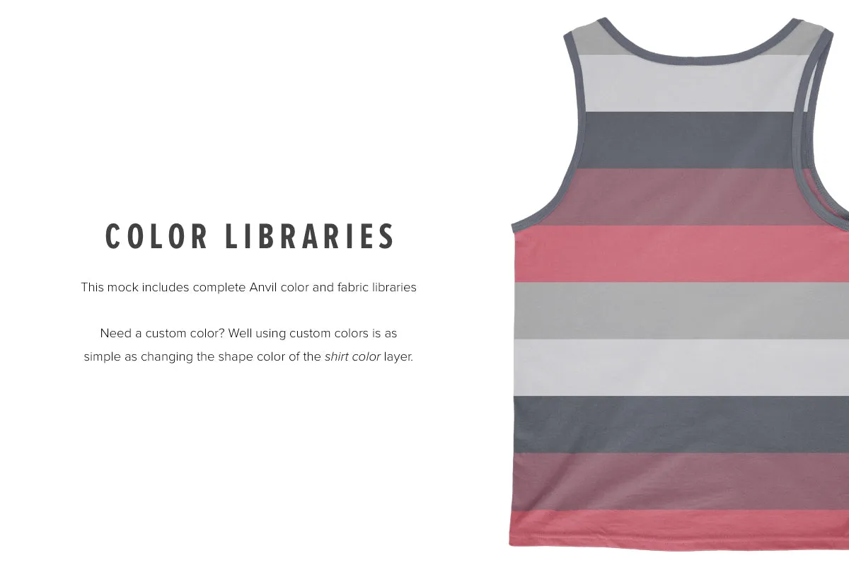 Anvil Knitwear 986 Lightweight Fashion Tank Mockups