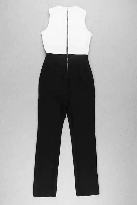 Audrey Bandage Pants Jumpsuit - Classic Black