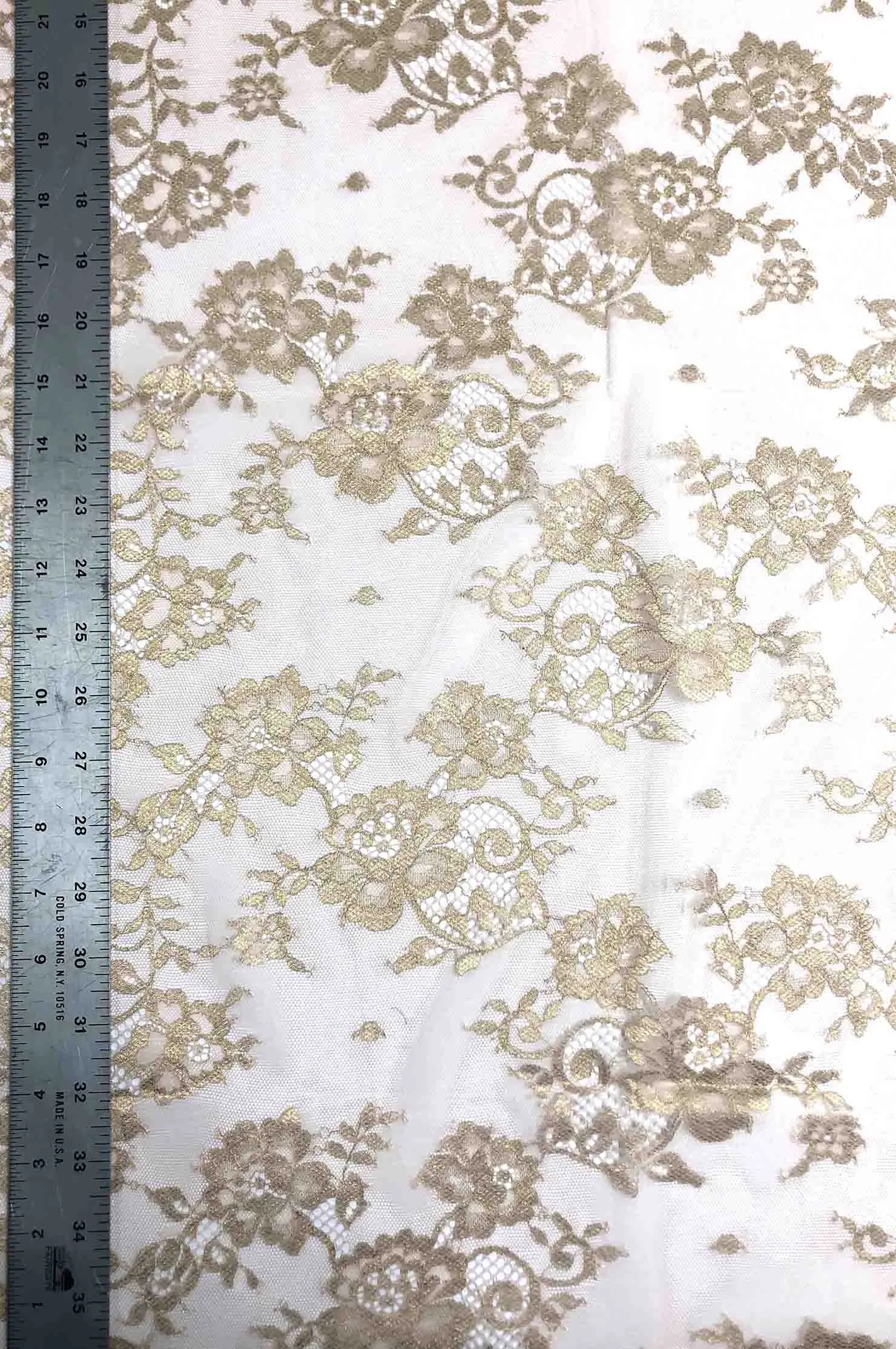 Bleached Apricot French Plain Lace FLP-001/24 Fabric