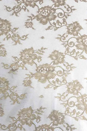 Bleached Apricot French Plain Lace FLP-001/24 Fabric