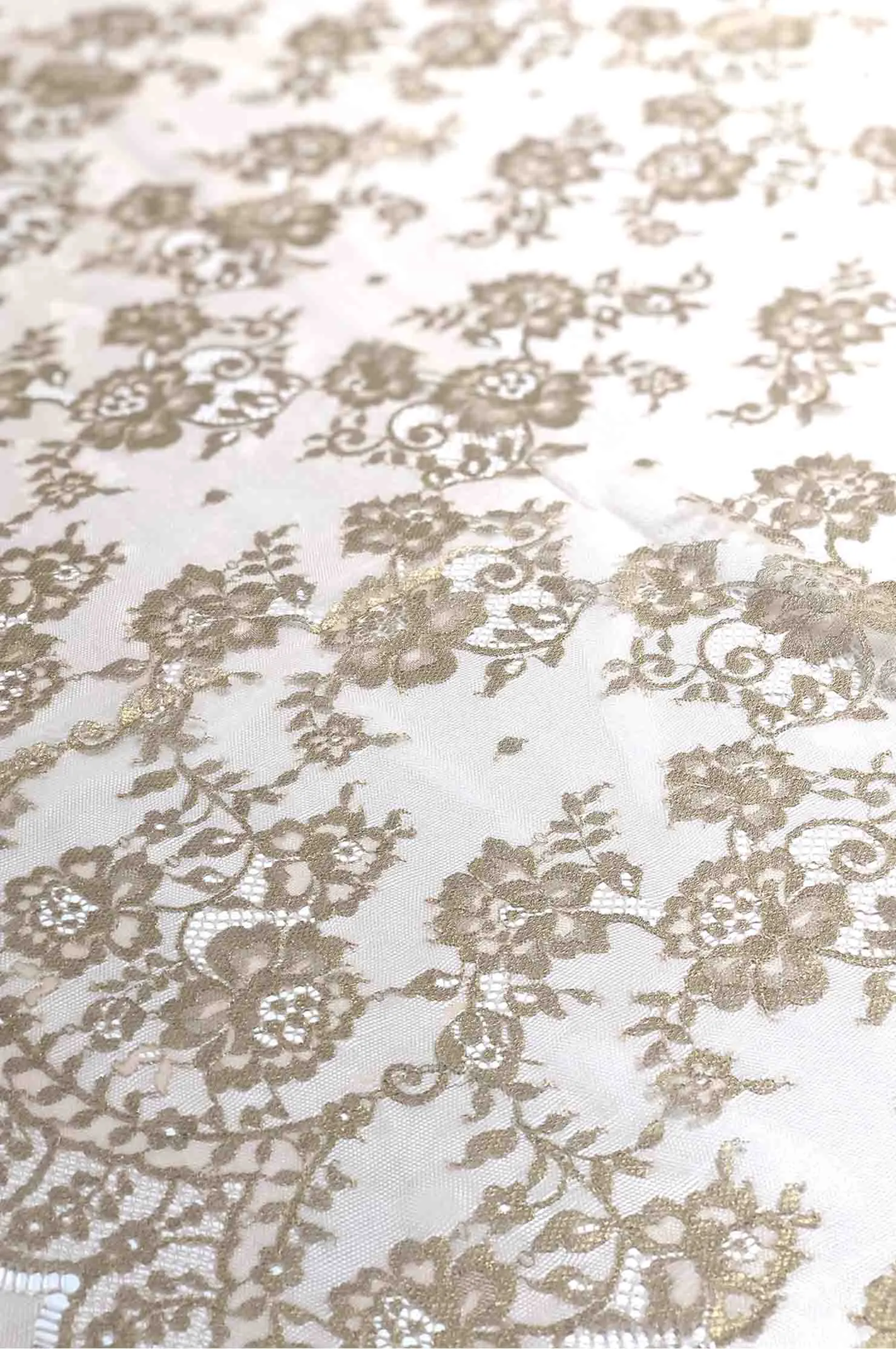 Bleached Apricot French Plain Lace FLP-001/24 Fabric