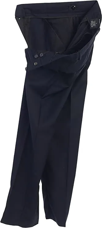 Boys Formal Flat Front Dress Pants With Adjustable Waist - Navy