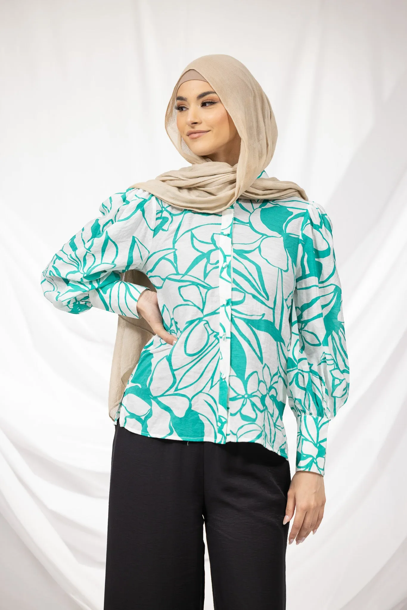 Cassia Floral Puff Sleeve Blouse