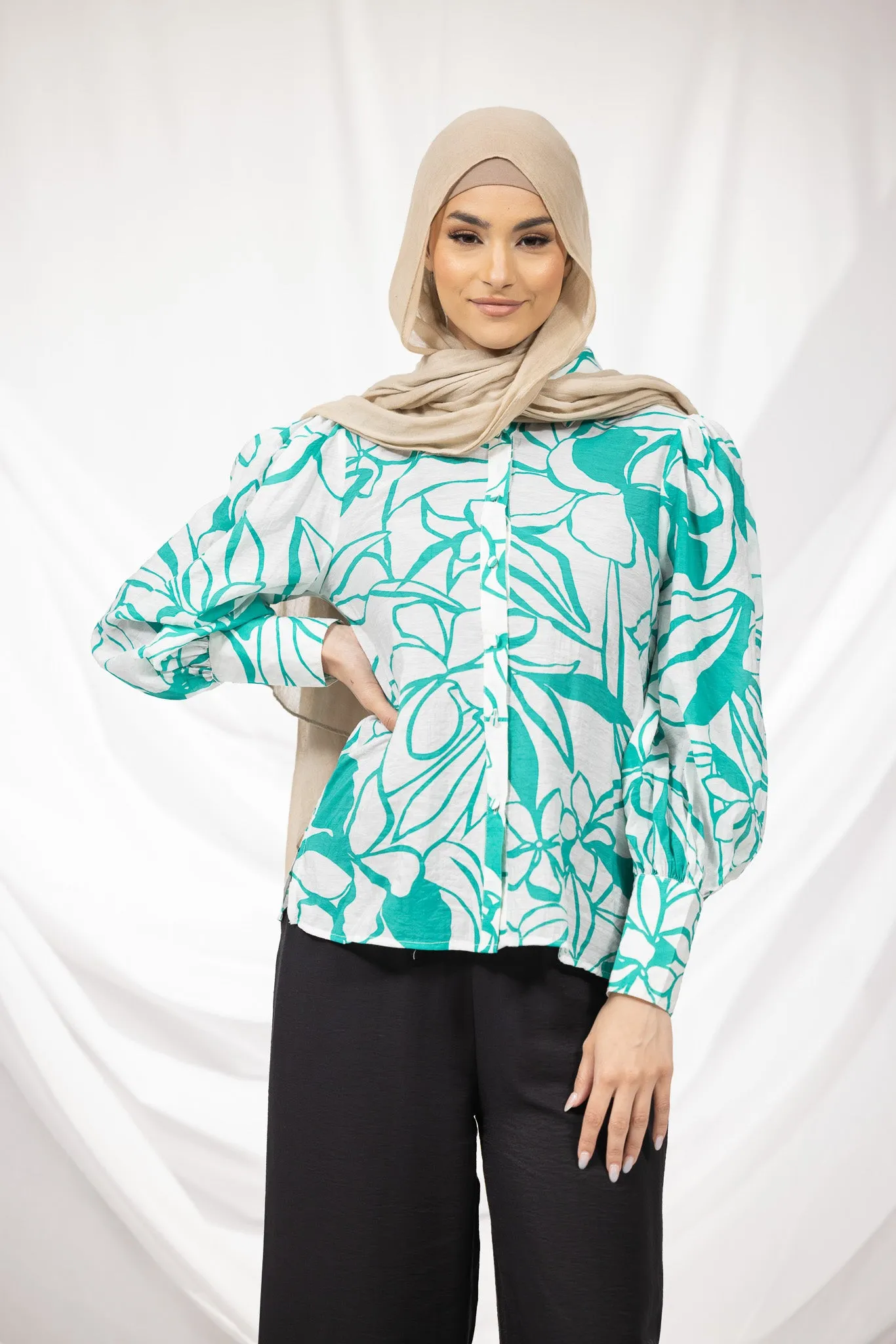 Cassia Floral Puff Sleeve Blouse