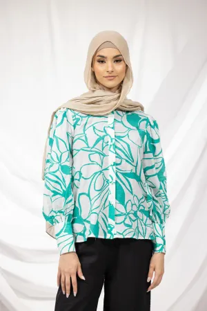 Cassia Floral Puff Sleeve Blouse