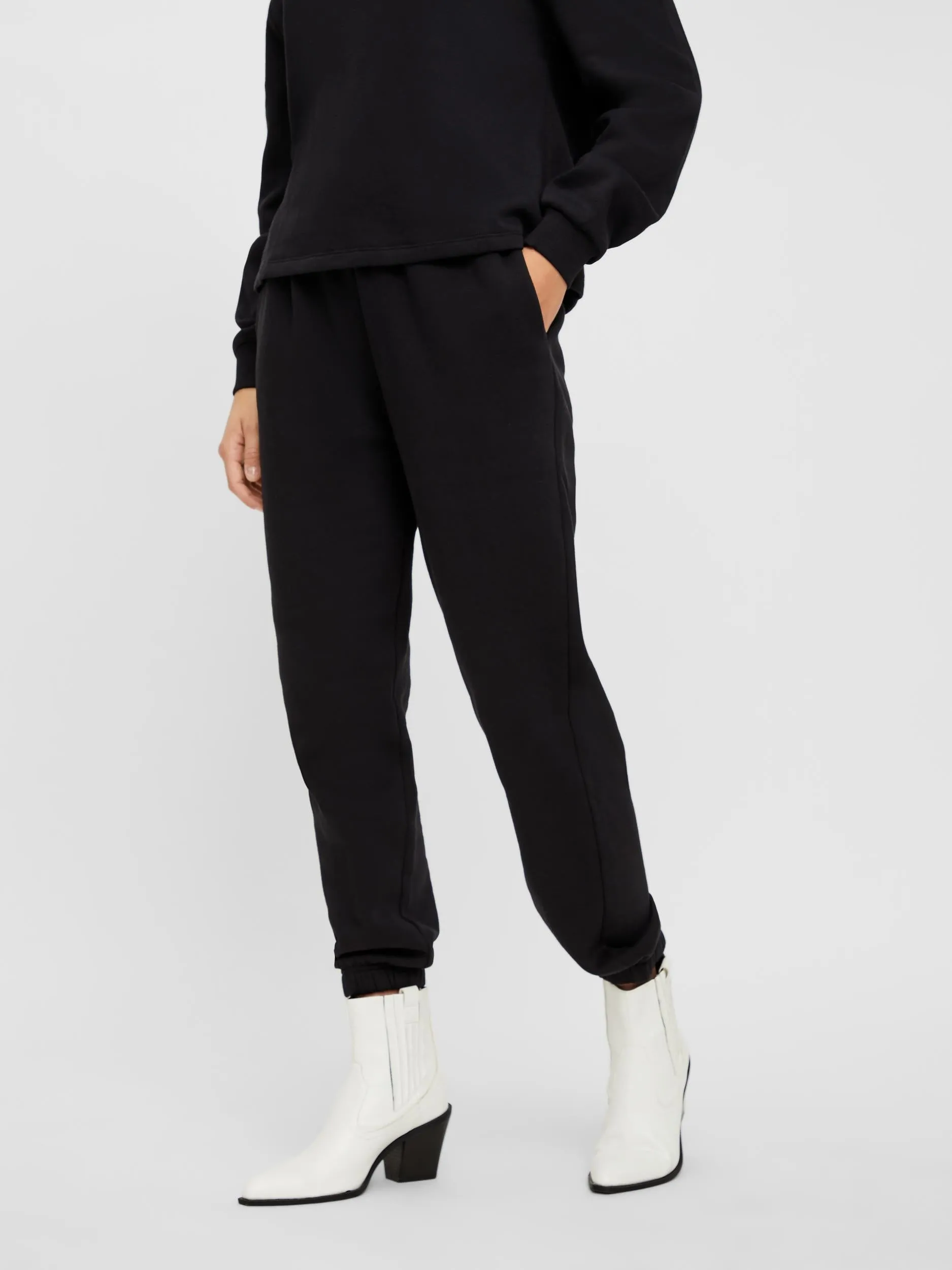 Chilli High Waisted Sweat Pants - Black