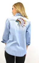 Chloe Headdress Denim Shirt