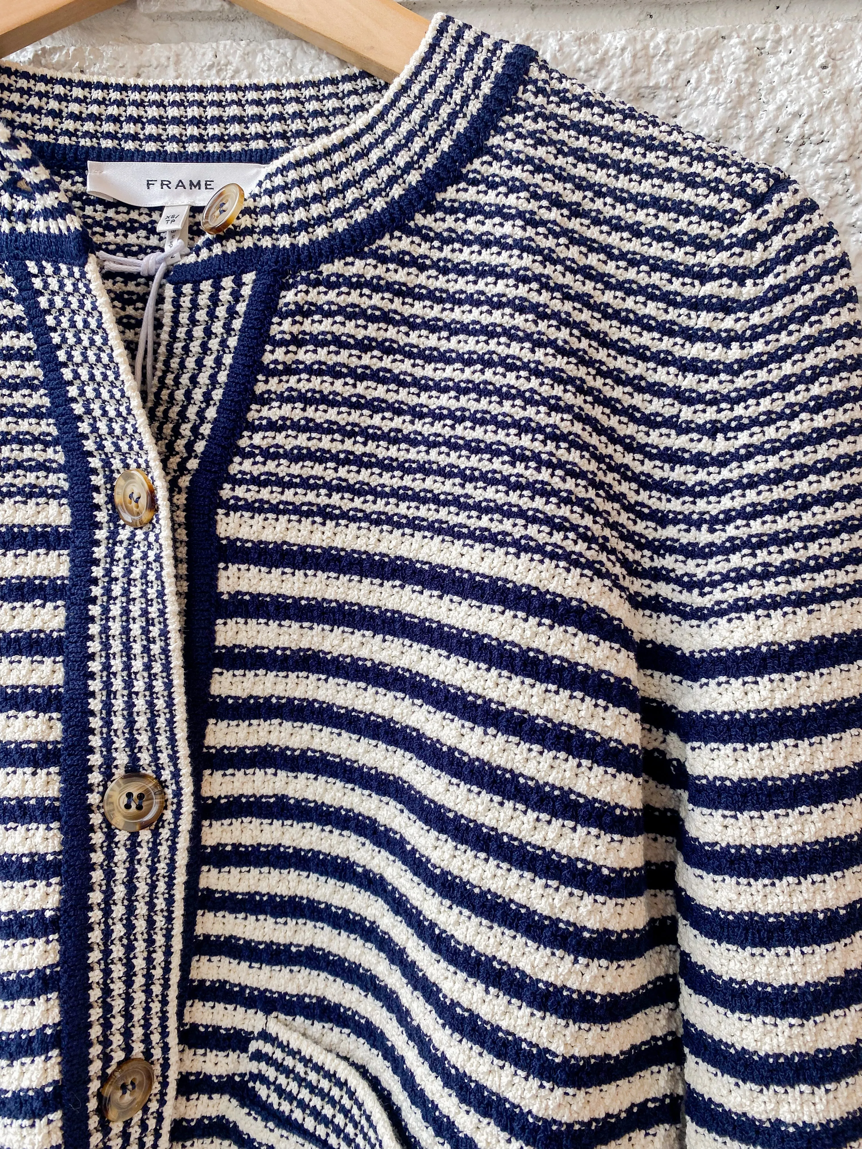 Compact Stripe Cardigan