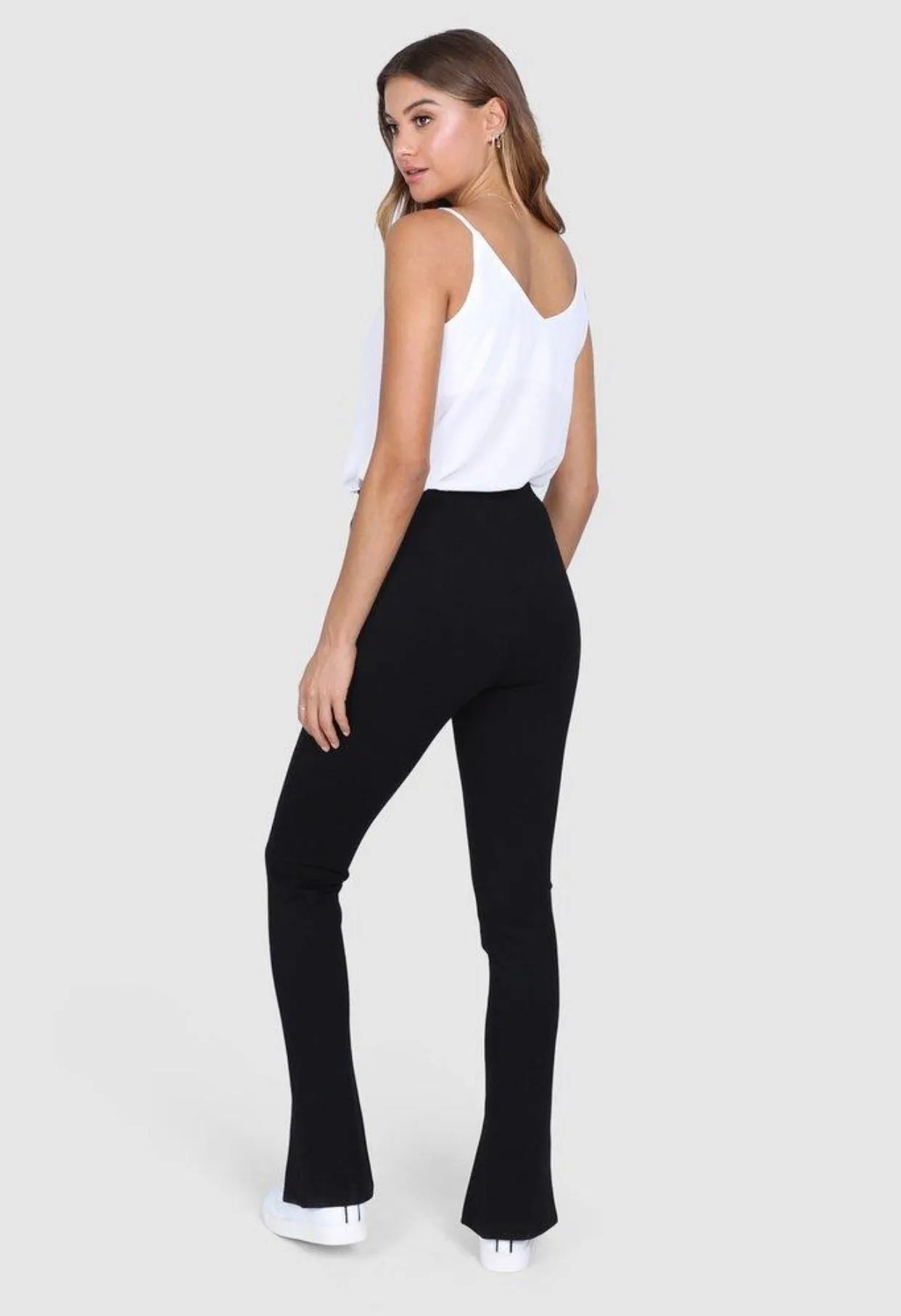 Darlo black zip split leggings