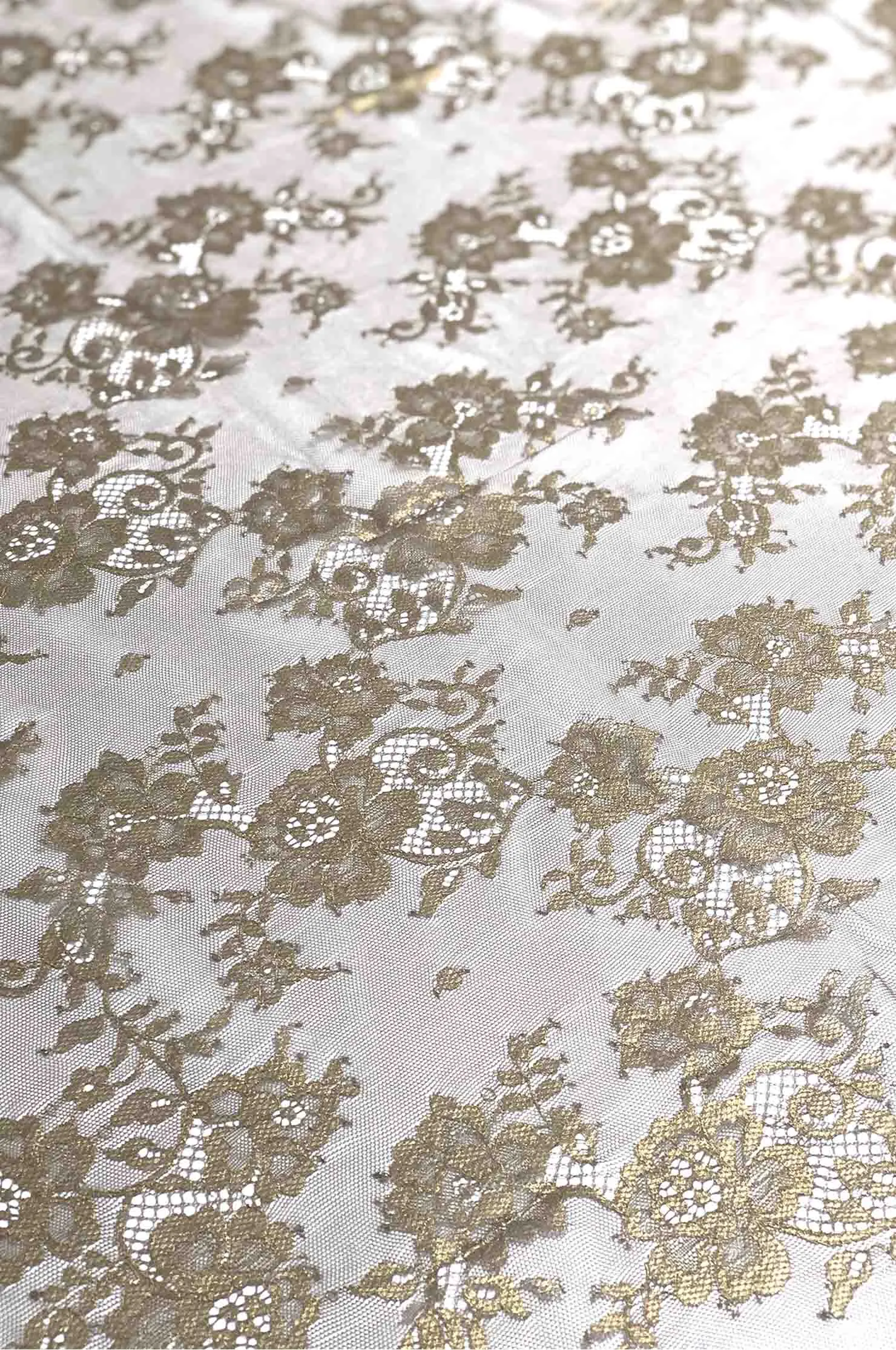 Emine/Metallic Gold French Plain Lace FLP-001/23 Fabric