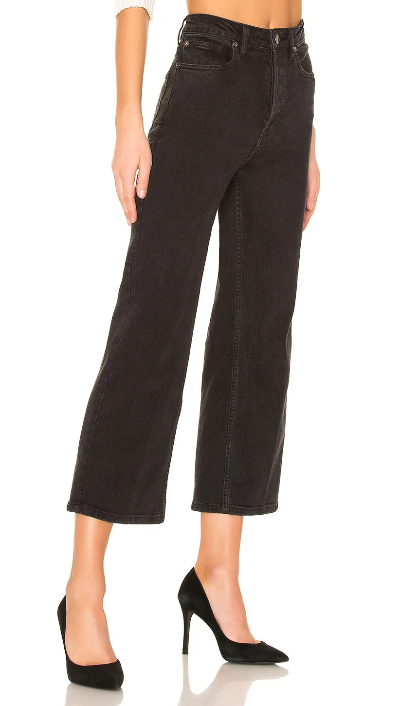 Free People Wales Wide Leg Jean Black