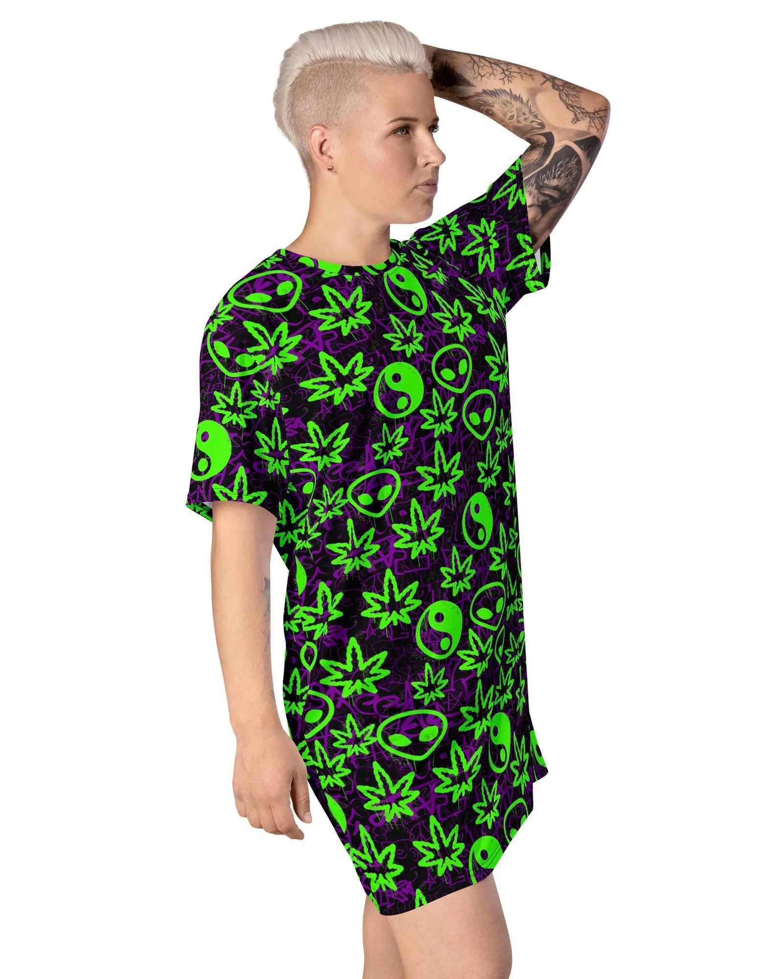 Ganja Graffiti T-shirt Dress