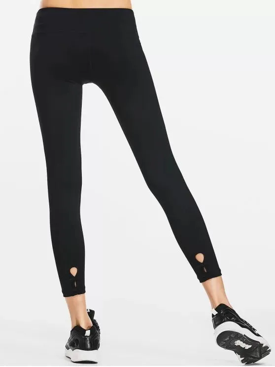 Gorgeous Cut Out Bowknot High Waisted Sporty Leggings