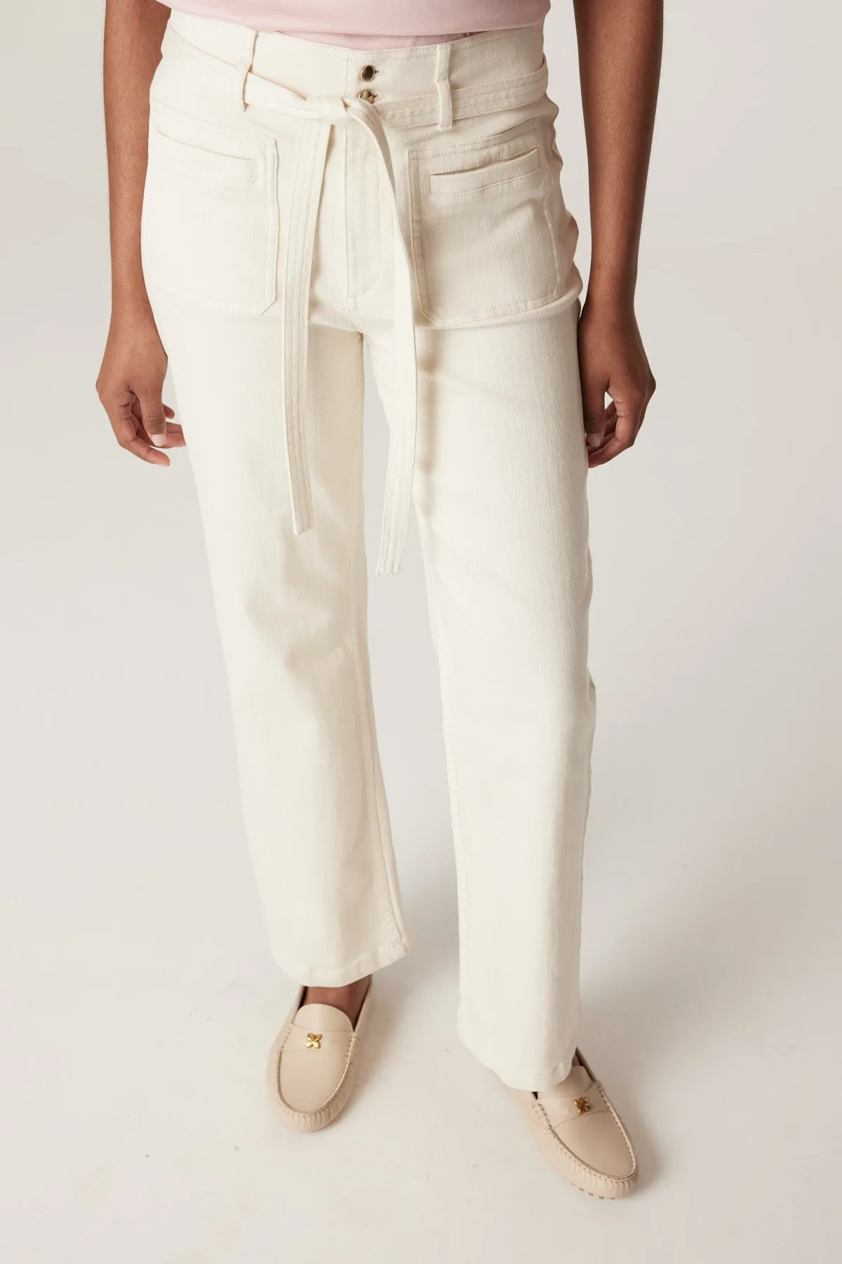 Harper Drill Pant - Ecru