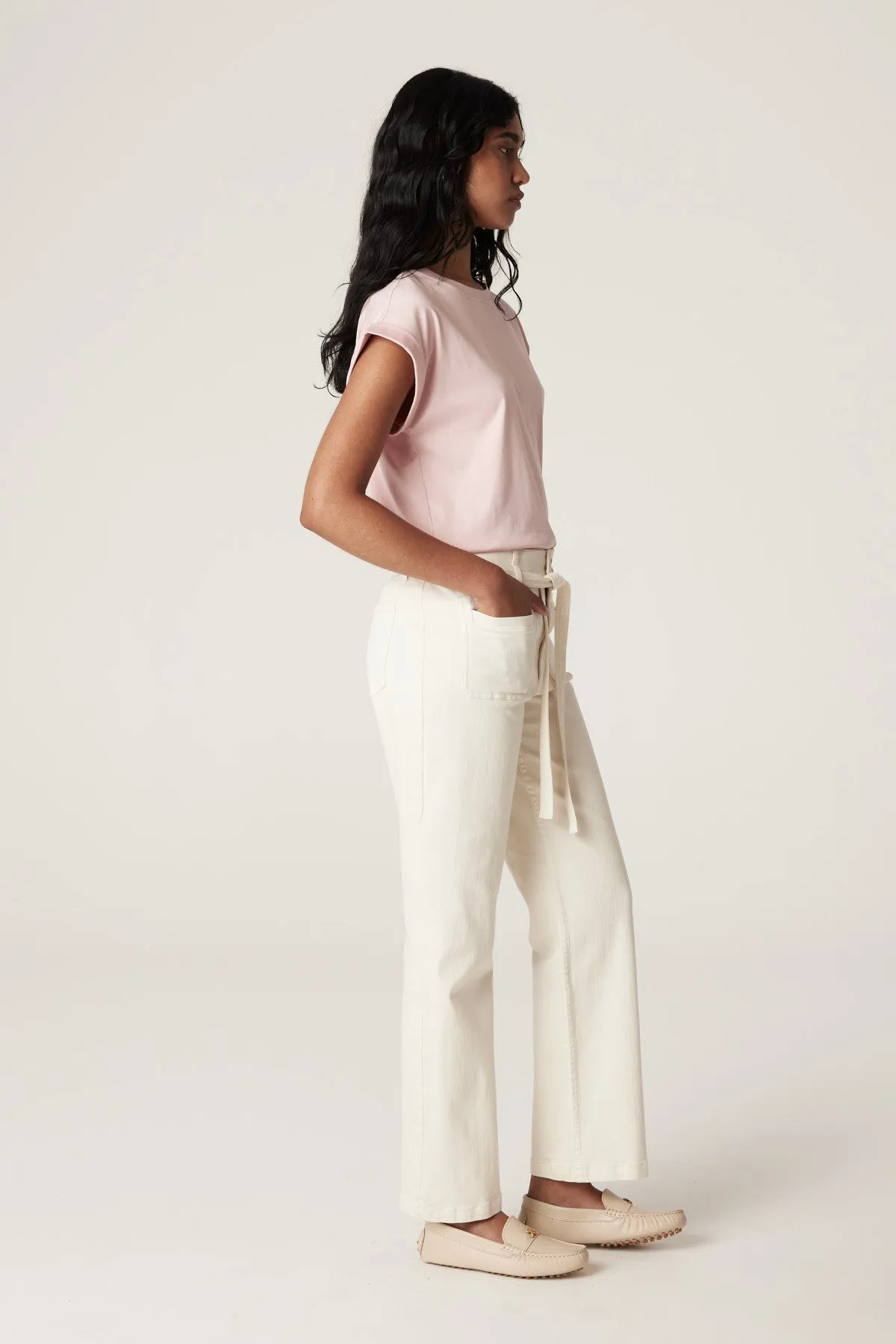 Harper Drill Pant - Ecru