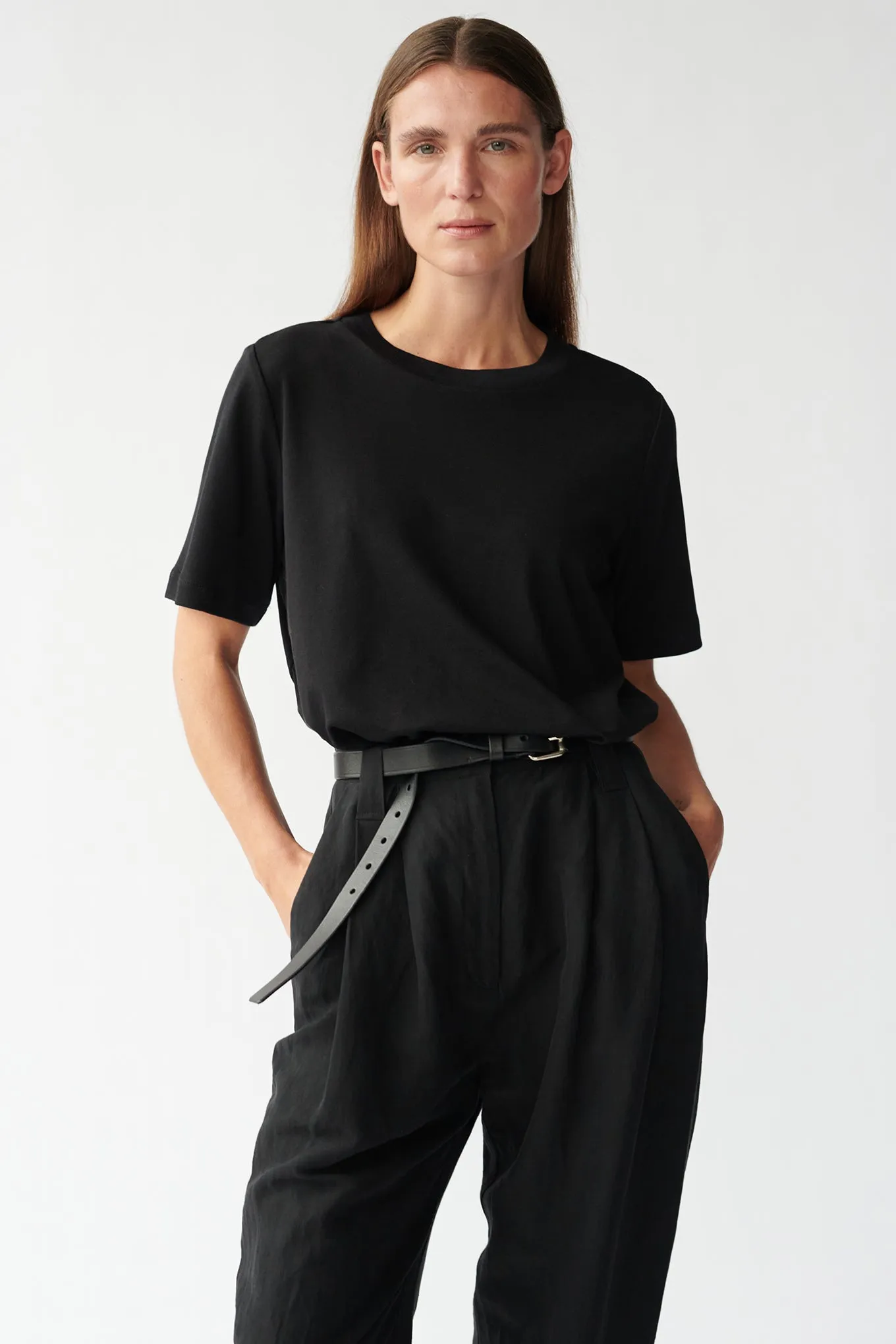 HARRY PANTS - BLACK - SILK/LINEN