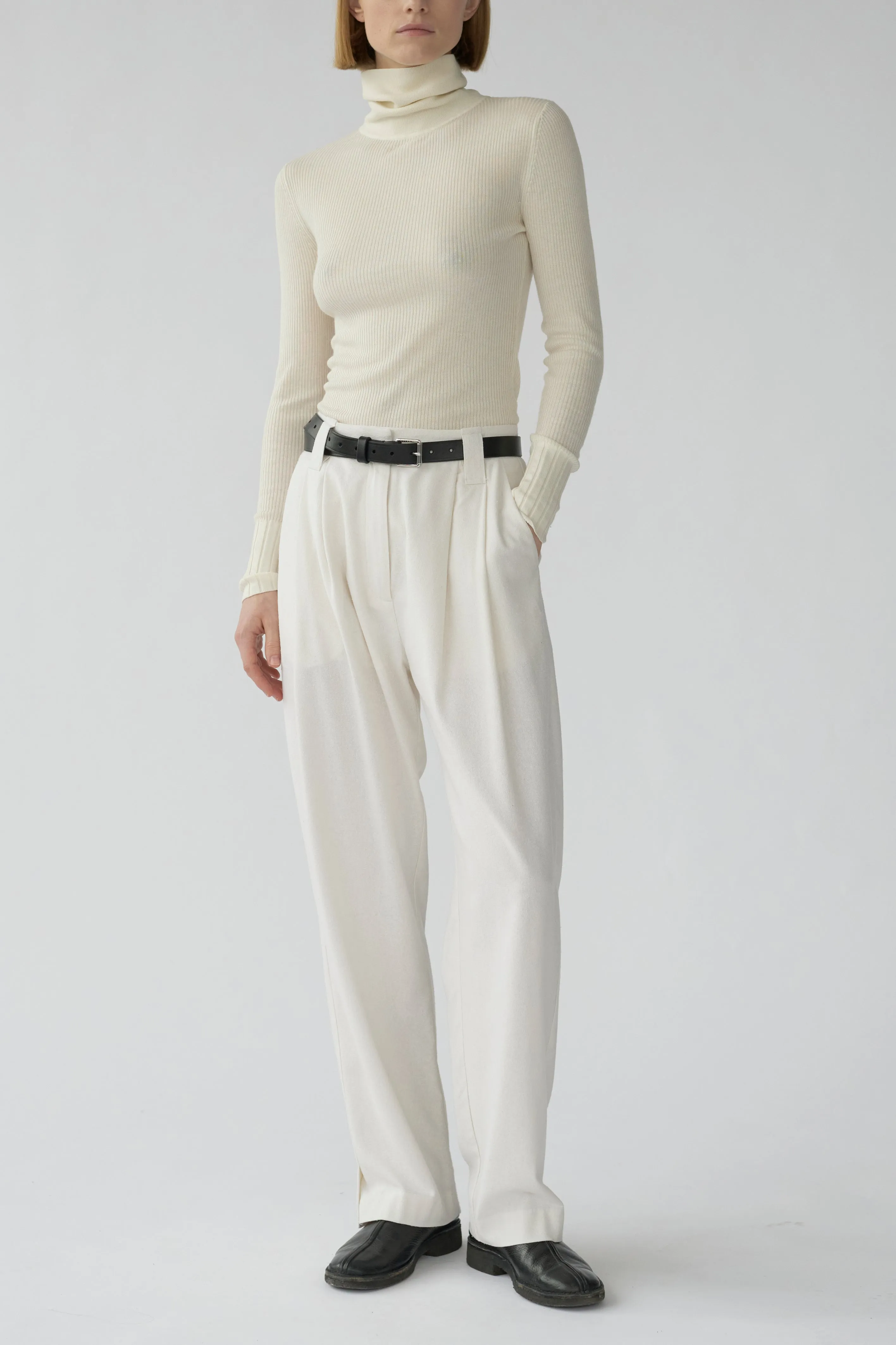 HARRY PANTS - OFF WHITE - RAW SILK