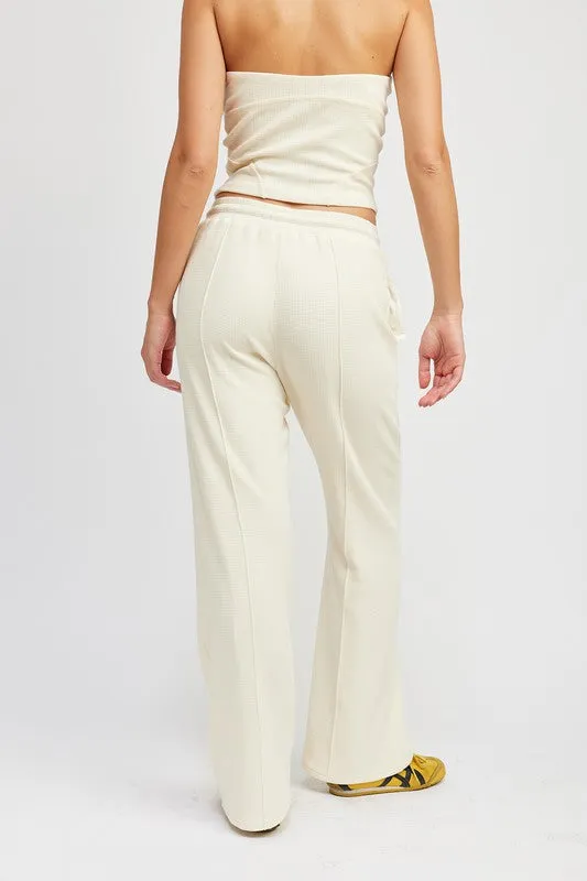 High waist drawstring pants