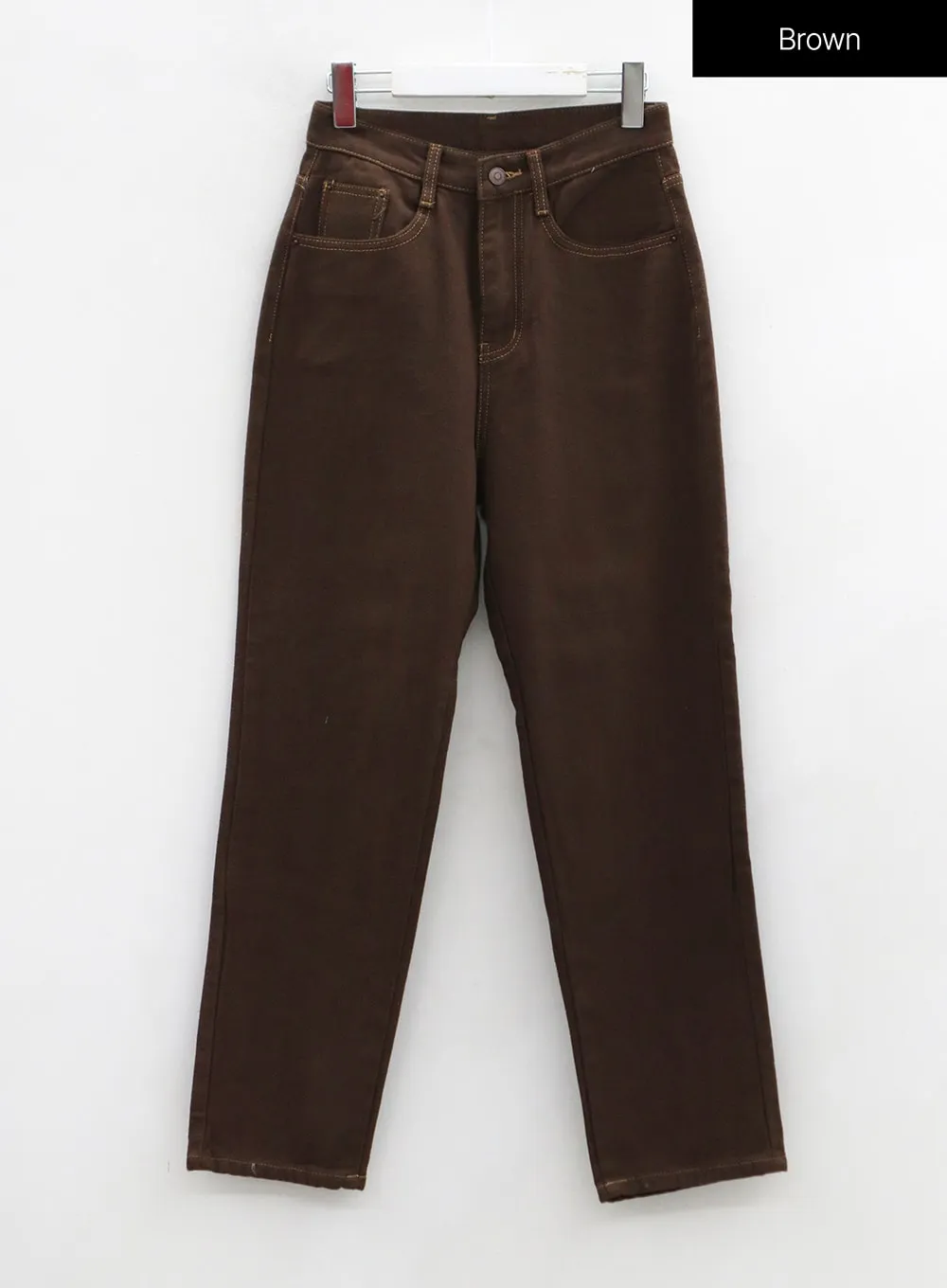 High Waist Straight Leg Pants OO19