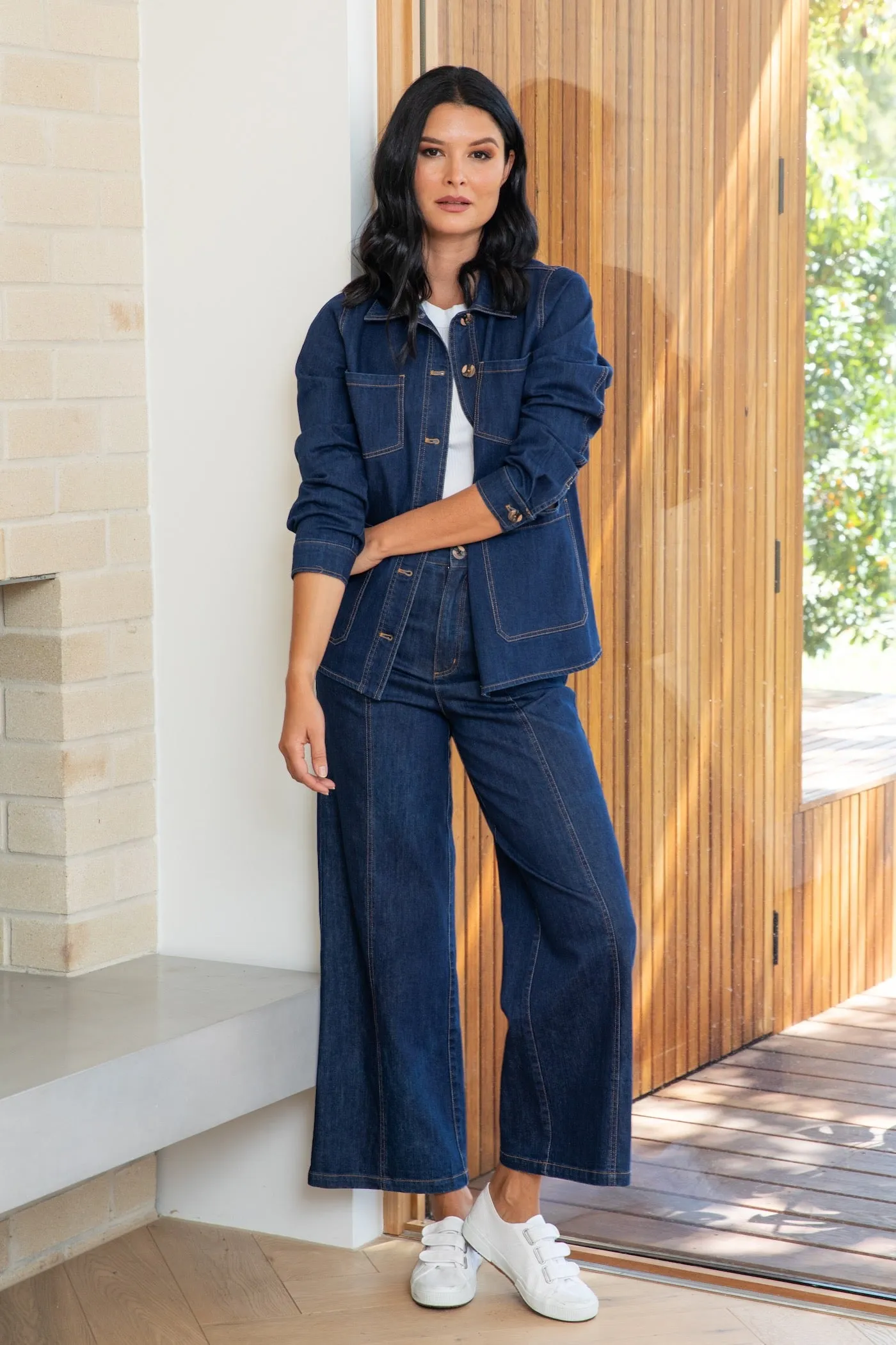 Indigo Denim High Waisted Pants