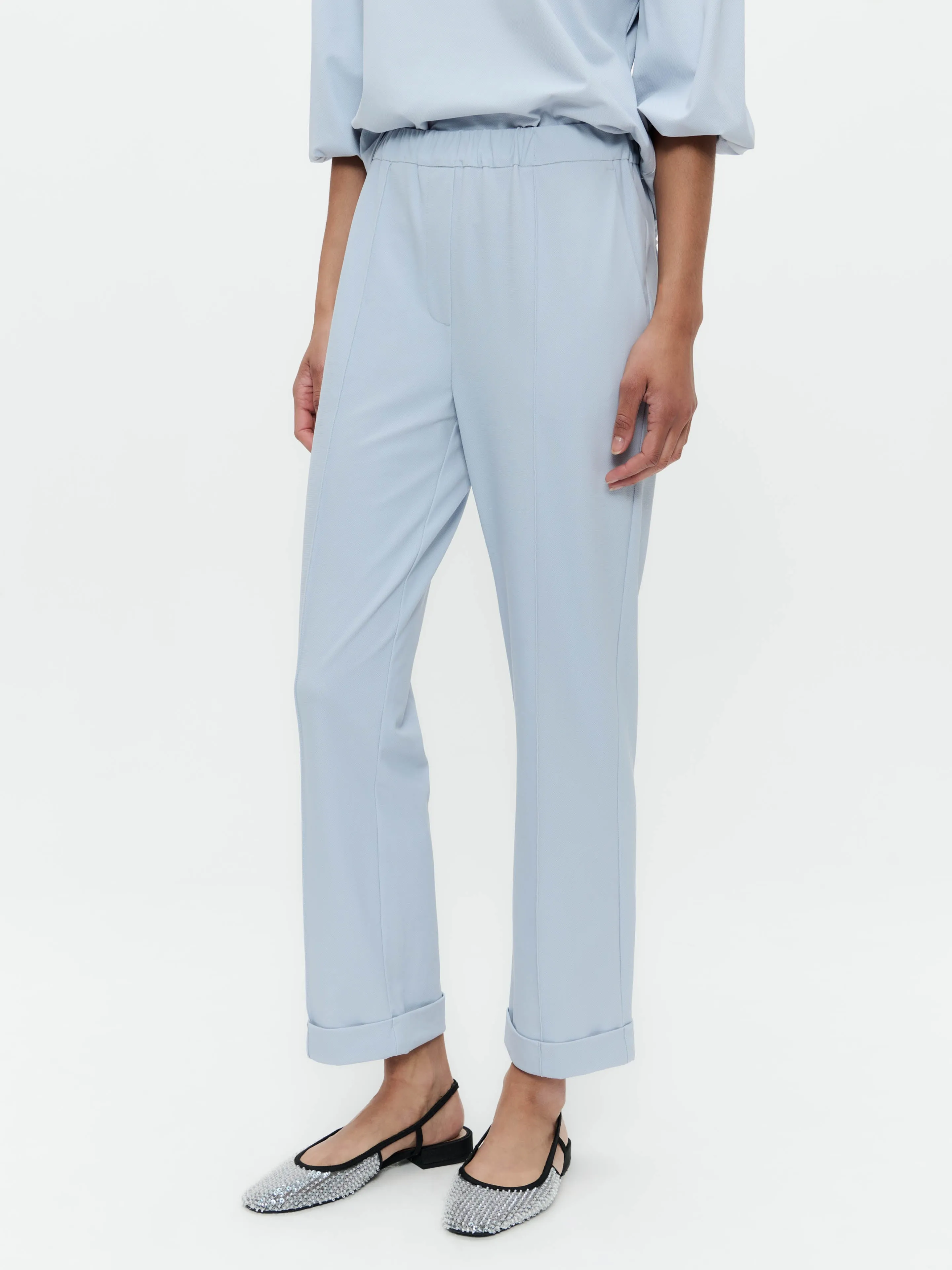 IrenaN structure technical jersey pants | Light Blue