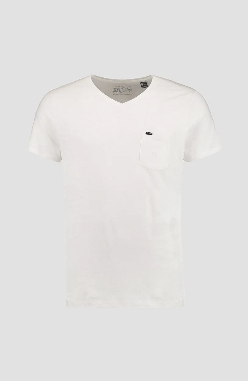 Jack's Base V-Neck T-Shirt | Powder White