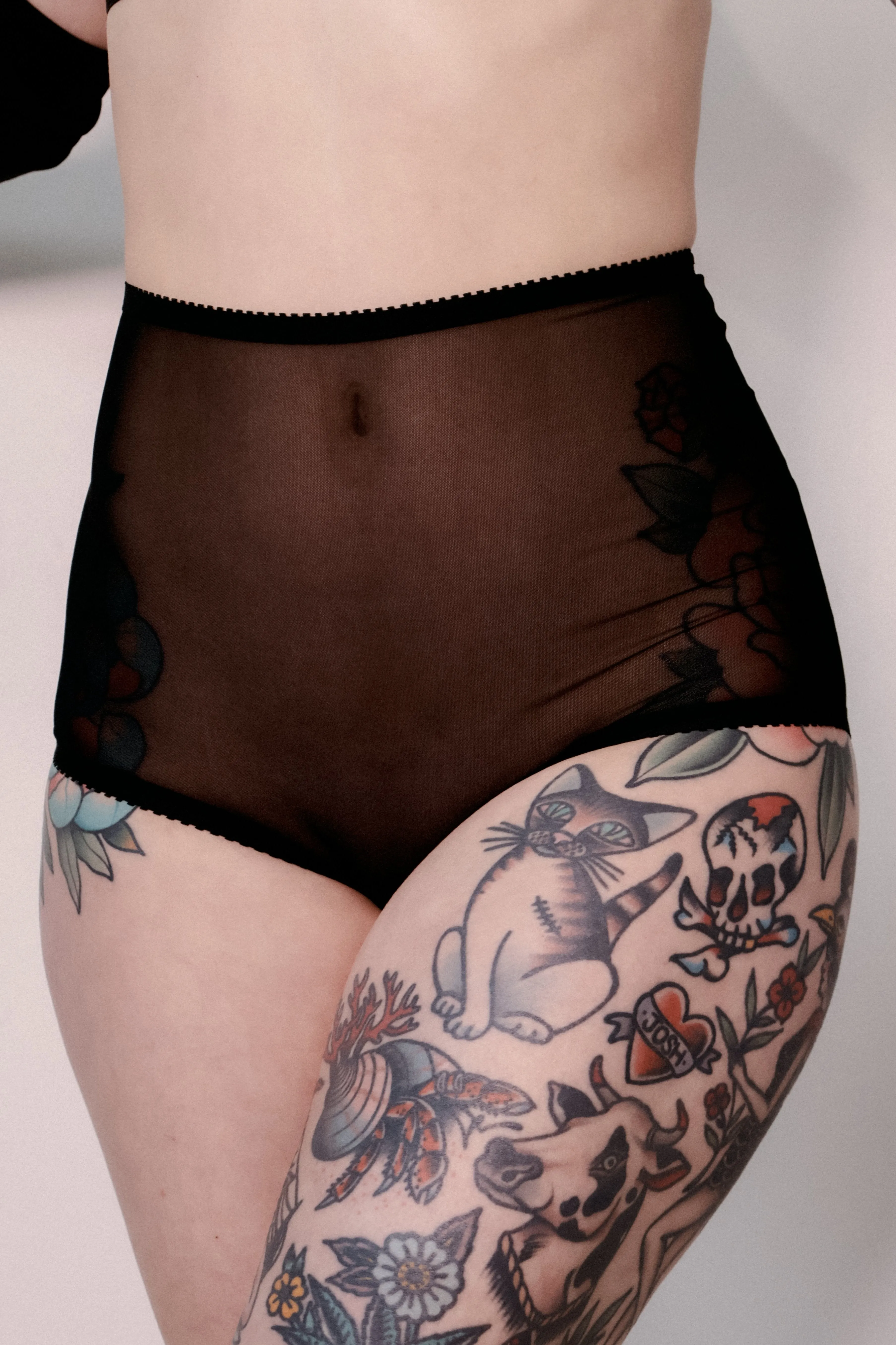 Jeanne Knickers Black Mesh