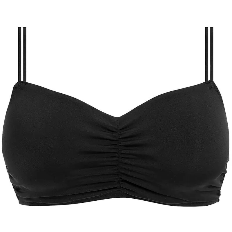 Jewel Cove Bralette Bikini Top Plain Black - Freya Swim