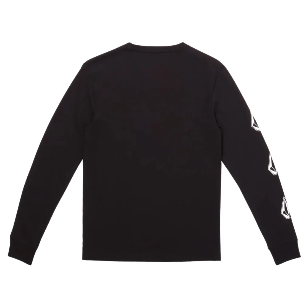 Kids Iconic Stone Longsleeve T-shirt Black