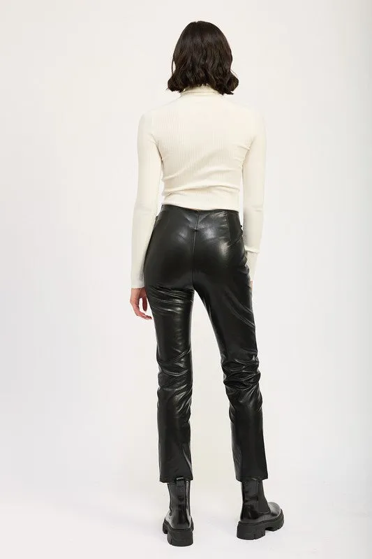 LACE UP LEATHER Pants