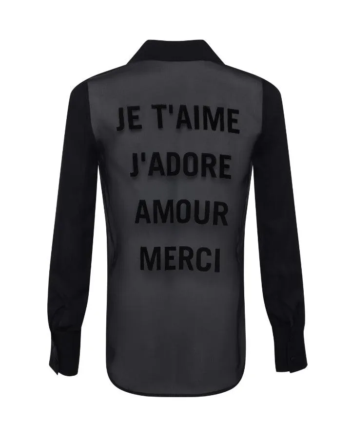 L’Agence Hailie French Word Back Blouse