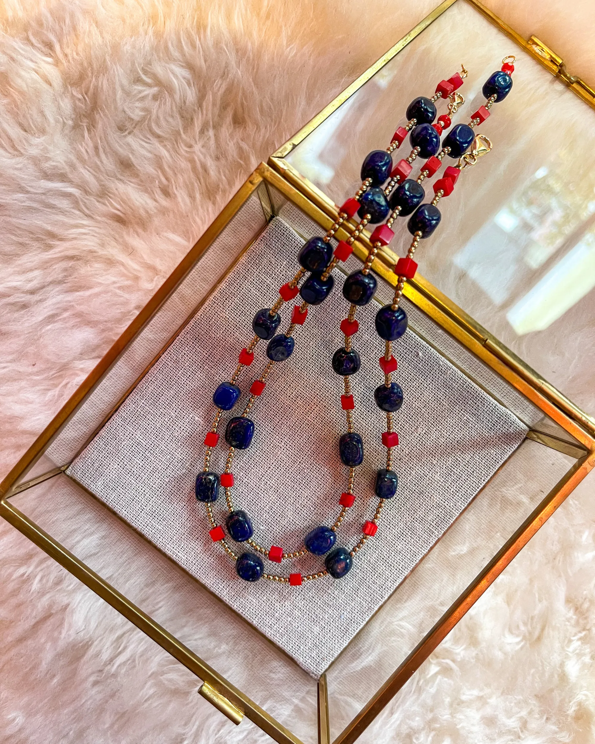 Lapis Coral Necklace