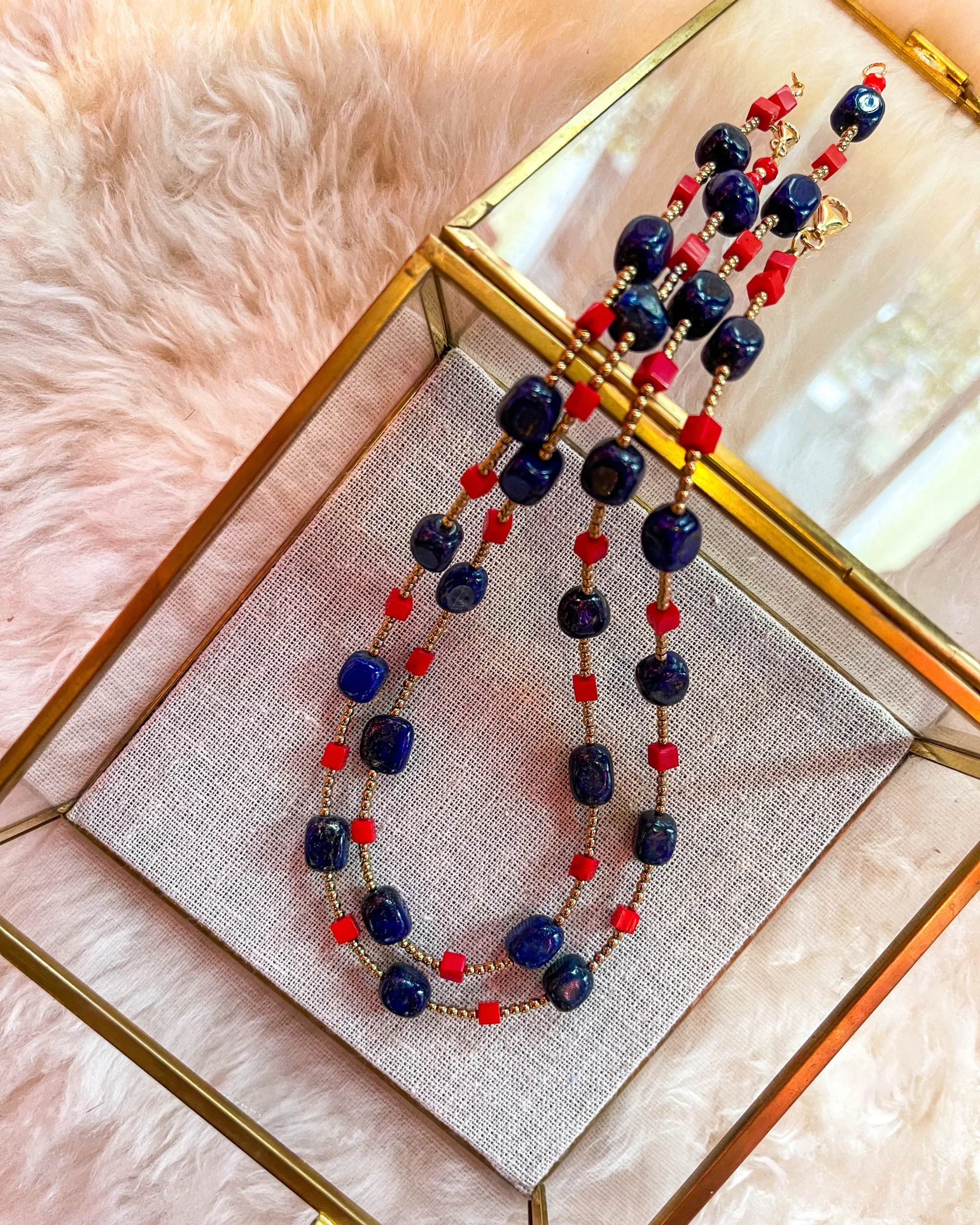 Lapis Coral Necklace