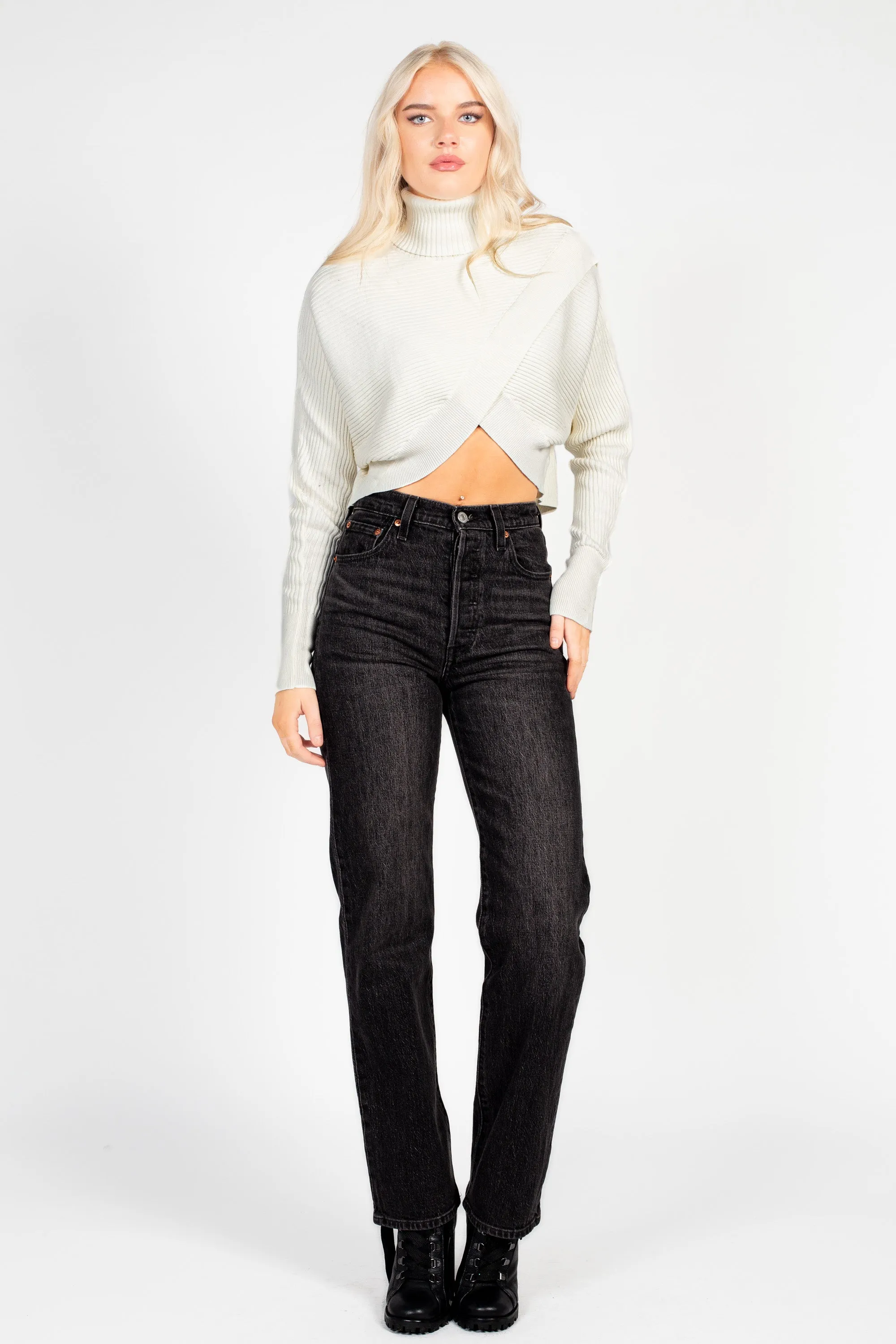 Laurel Turtleneck Cross Over Sweater