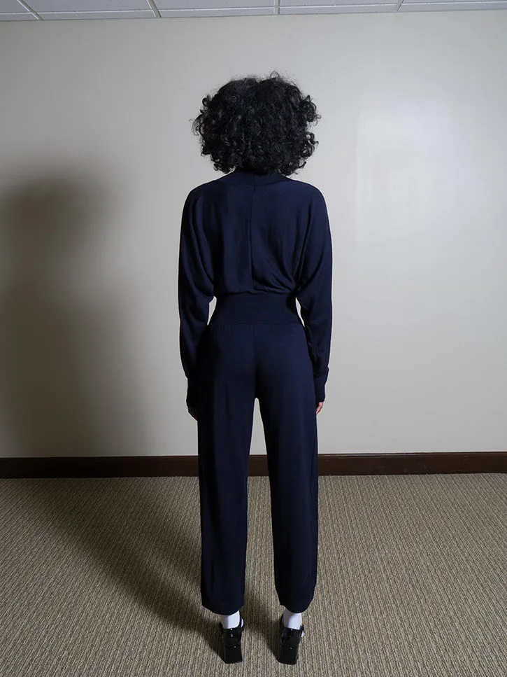 Le 17 Septembre High Neck Jumpsuit, Navy