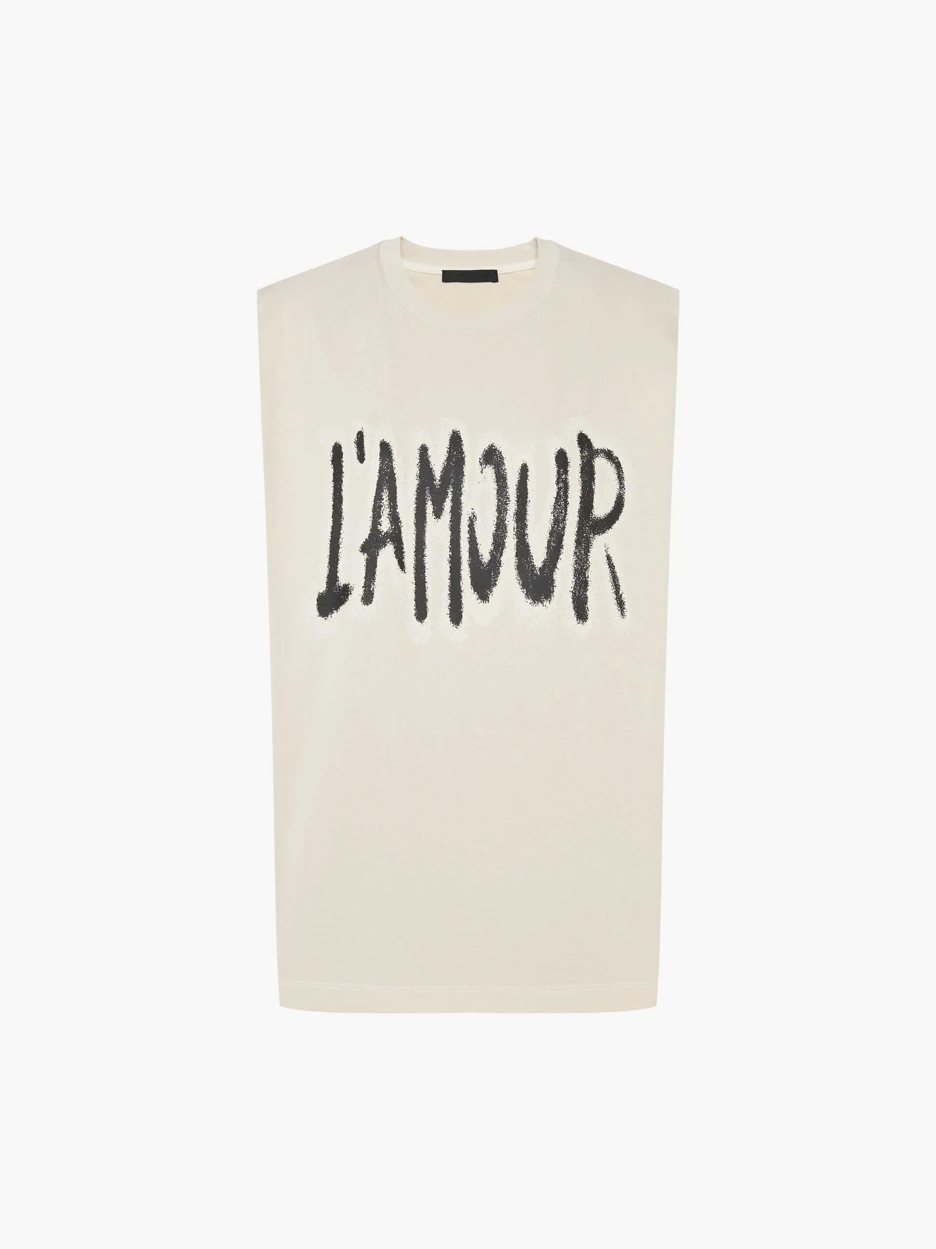 Letter Print Sleeveless T-shirt