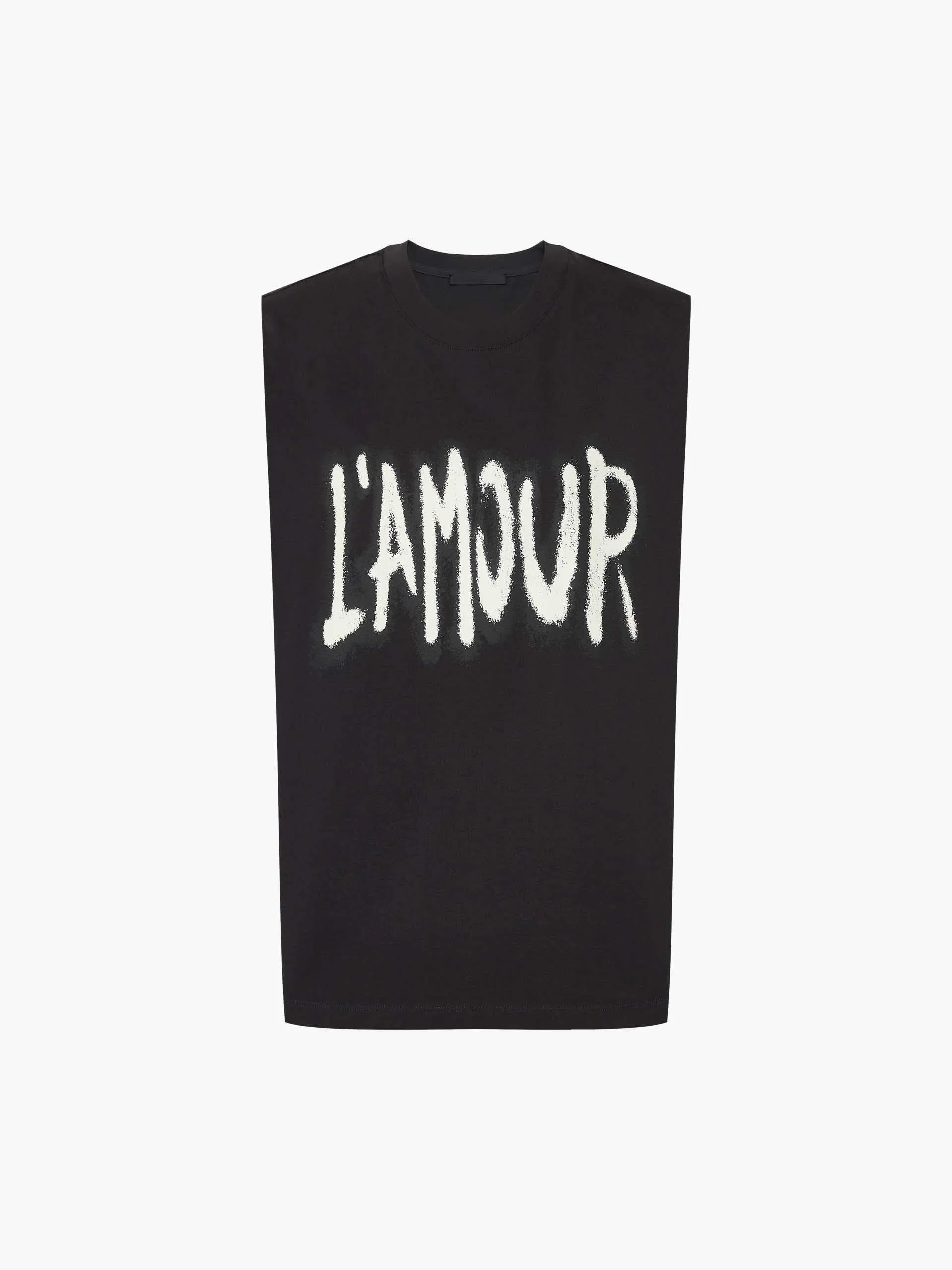 Letter Print Sleeveless T-shirt