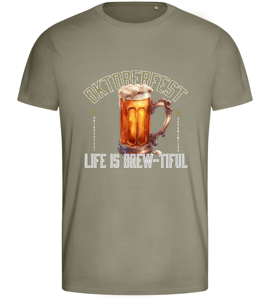 Life is Brew-tiful Design - Basic men's fitted t-shirt