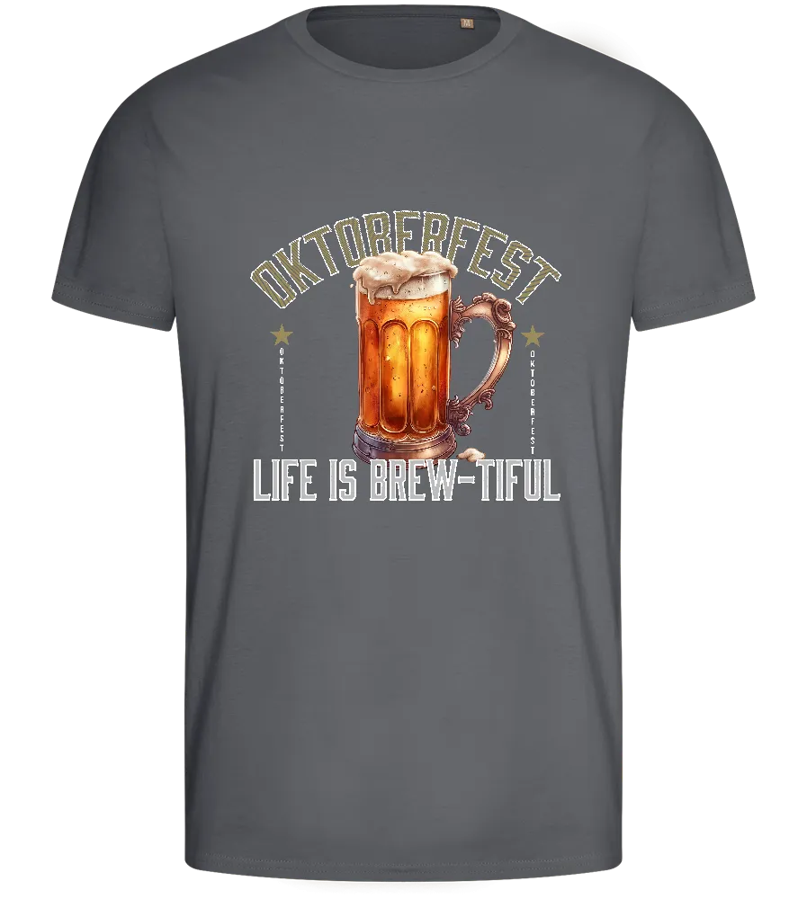 Life is Brew-tiful Design - Basic men's fitted t-shirt