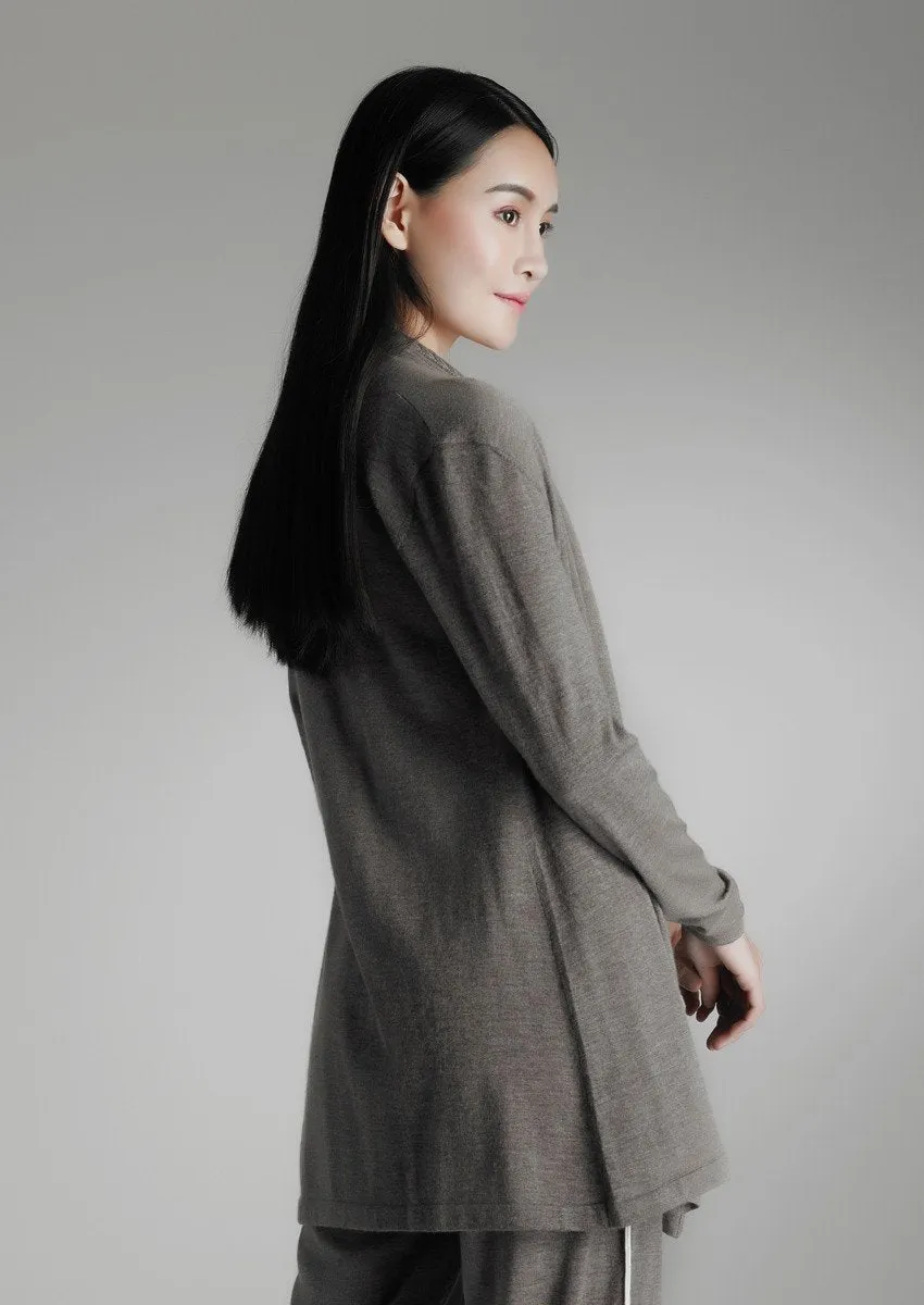 Long draping cashmere jumper