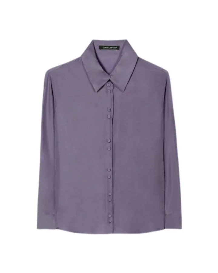 Luisa Cerano Silk Double Button Detail Blouse