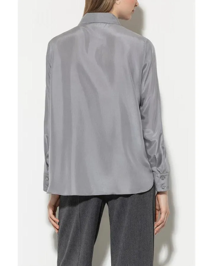 Luisa Cerano Silk Double Button Detail Blouse