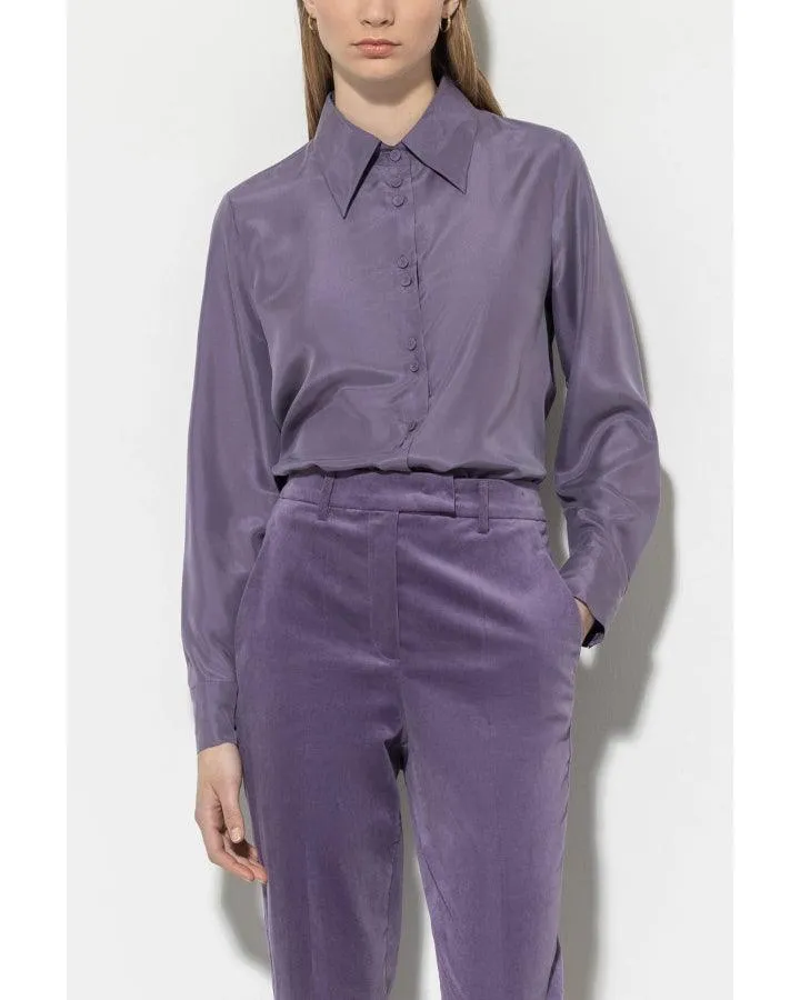 Luisa Cerano Silk Double Button Detail Blouse